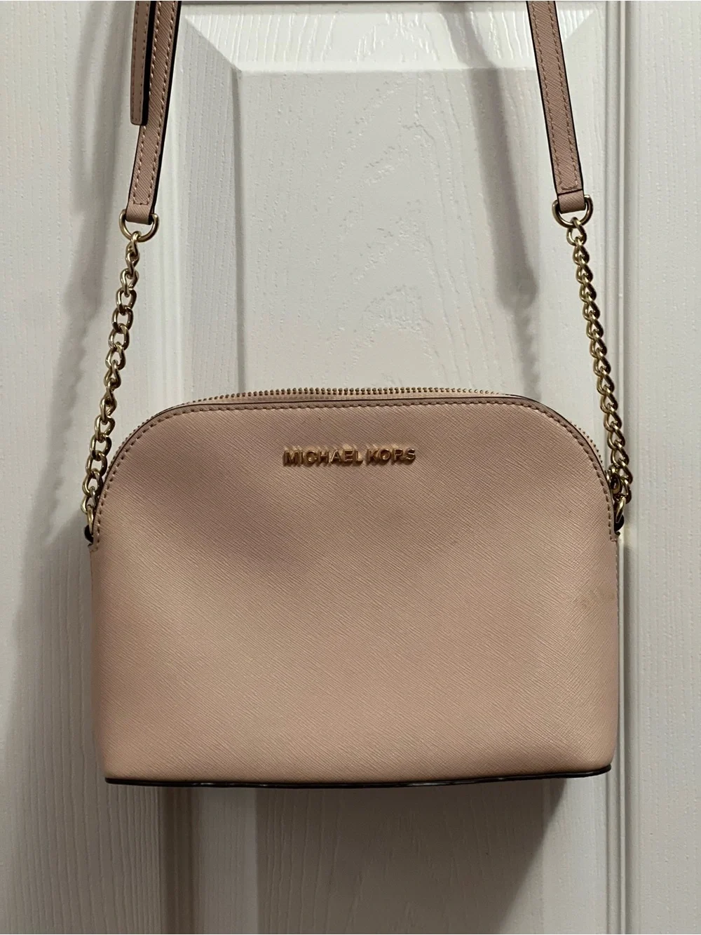 Michael Kors Light Pink Crossbody with Gold Hardware